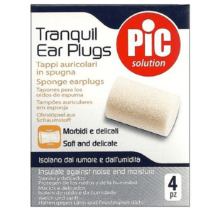 Ένα κουτί ωτοασπίδες Pic Solution Tranquil Sponge (4 τμχ), γνωστά για την απαλή και λεπτή υφή τους, που μονώνουν αποτελεσματικά το θόρυβο και την υγρασία. 💤 #ωτοασπίδες