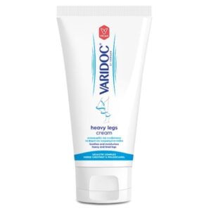 Σωληνάριο Vican Varidoc Heavy Legs Cream 150 ml με μπλε κείμενο και λογότυπο σε λευκό φόντο.