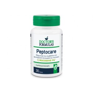 Το Doctor's Formulas Peptocare 30 tabs, ένα συμπλήρωμα διατροφής με 30 ταμπλέτες, έχει σχεδιαστεί σχολαστικά για να βοηθά στην υγεία του πεπτικού συστήματος.