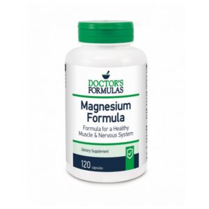 Συμπλήρωμα διατροφής Bottle of Doctor's Formulas Magnesium Formula 120 caps σχεδιασμένο για την υγεία των μυών και του νευρικού συστήματος.