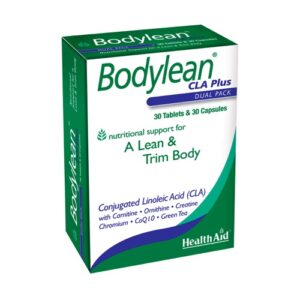 Συμπλήρωμα διατροφής Box of Health Aid Bodylean CLA Plus 30 tabs/30 caps της HealthAid, για άπαχο και περιποιημένο σώμα.