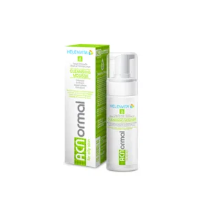 Το Helenvita Acnormal Cleansing Mousse 150 ml διαθέτει κομψό, λευκό και πράσινο σχεδιασμό με αποτελεσματικό διανομέα αντλίας. Τοποθετημένο τόσο σε μπουκάλι όσο και σε συσκευασία κουτιού, είναι ειδικά σχεδιασμένο για λιπαρές επιδερμίδες.