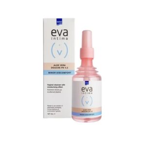 Το Intermed Eva Douche Aloe 147 ml είναι ένα μπουκάλι και κουτί κολπικού καθαρισμού σχεδιασμένο για μικρές ενοχλήσεις.