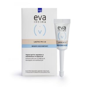 Intermed Eva Lactic PH 3.8 Minor Discomfort Gel 9 κολπικά εφαρμοστές για τη ρύθμιση και τη διατήρηση του κολπικού pH.