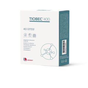 Κουτί Laborest Tiobec 400 mg με 40 δισκία ταχείας αποδέσμευσης, συμπεριλαμβανομένων λεπτομερών πληροφοριών προϊόντος και γραφικών.