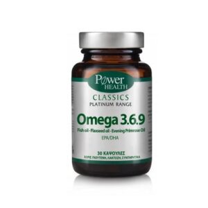 Ένα μπουκάλι συμπλήρωμα διατροφής Power of Nature Platinum Range Omega 3.6.9, που περιέχει 30 κάψουλες, τώρα μέρος της διάσημης συλλογής.