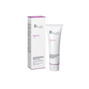 Relife Relizema Cream, σωληνάριο 40 ml, δίπλα στο κουτί της συσκευασίας, με λεπτομέρειες προϊόντος και πληροφορίες επωνυμίας.