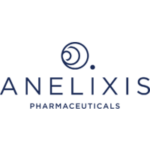 Το λογότυπο Anelixis Pharmaceuticals διαθέτει ένα κυκλικό αφηρημένο σχέδιο πάνω από το όνομα της εταιρείας, που αποδίδεται με μπλε ναυτική γραμματοσειρά.