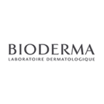 Λογότυπο Bioderma με μαύρο κείμενο σε λευκό φόντο.