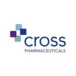 Το λογότυπο Cross Pharmaceuticals διαθέτει επικαλυπτόμενα τετράγωνα σε διάφορα χρώματα και το όνομα της εταιρείας σε μπλε κείμενο.