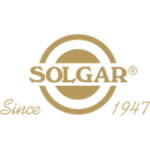 Χρυσό κυκλικό λογότυπο με το εμπορικό σήμα "Solgar" στο κέντρο και "Since 1947" γραμμένο γύρω από το κάτω μέρος, που προσδιορίζεται ως το λογότυπο Solgar.