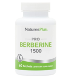 Λευκό μπουκάλι Nature's Plus Pro Berberine 1500mg με 60 δισκία.