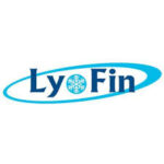 Το Λογότυπο Lyofin περιλαμβάνει το κείμενο "LyFin" σε μπλε χρώμα, με μια νιφάδα χιονιού μέσα στο γράμμα "o", που περιβάλλεται από ένα μπλε οβάλ.