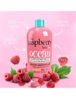 Το Treaclemoon's Raspberry Kiss Bath & Shower Gel 500ml διατίθεται σε ένα γοητευτικό ροζ μπουκάλι με πινελιές από βατόμουρο και φύλλα μέντας. Αυτό το vegan gel χωρίς σκληρότητα είναι τόσο ευγενικό με τον πλανήτη όσο και ευχάριστο για τις αισθήσεις σας.