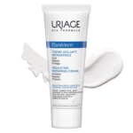 Το σωληνάριο Uriage Bariederm Cream 75ml εμφανίζεται σε λευκό φόντο, τονίζοντας μια λεία κρεμώδη υφή.