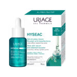 Ο ορός Uriage Hyseac Booster Anti-Blemish Serum διατίθεται σε κομψό μπουκάλι και κουτί των 30 ml, με αποτελεσματικό μείγμα από 5,8% καθαρό AHA και ψευδάργυρο.