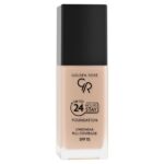 Golden Rose Up To 24 Hours Stay Foundation 35ml - 04 Το Golden Rose Up To 24 Hours Stay Foundation 35ml - 04 προσφέρει πλήρη κάλυψη, προστασία SPF 15 και φθορά έως και 24 ώρες—ιδανικό για χρήση που διαρκεί όλη την ημέρα.
