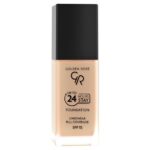 Golden Rose Up To 24 Hours Stay Foundation 35ml - 14 Το Golden Rose Up To 24 Hours Stay Foundation 35ml - 14 προσφέρει προστασία SPF 15 και κάλυψη μεγάλης διάρκειας με μπεζ φόρμουλα και μαύρο καπάκι, διατηρώντας την εμφάνισή σας φρέσκια για έως και 24 ώρες.