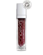 Ένα διαφανές σωληνάριο Tecnoskin Myolift Volumizing Lip Gloss 6ml - Sparkly Plum, με το σήμα "Vegan Friendly" στην επάνω δεξιά γωνία.