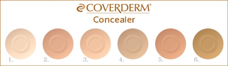 Coverderm Waterproof Concealer SPF30 6g Το Coverderm Waterproof Concealer SPF30 6g διατίθεται σε έξι αποχρώσεις (1–6), παρέχοντας κάλυψη για ανοιχτούς έως σκούρους τόνους με πρόσθετη προστασία SPF30.