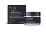 Ένα βάζο και ένα κουτί με e68 Overnight Rest – Anti-Aging Night Face Cream 50ml εμφανίζονται σε λευκό φόντο.