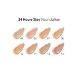 Golden Rose Up To 24 Hours Stay Foundation 35ml Οκτώ δείγματα Golden Rose Up To 24 Hours Stay Foundation 35ml σε αποχρώσεις 04, 05, 07, 08, 10, 11, 13 και 14 εμφανίζονται σε λευκό φόντο.