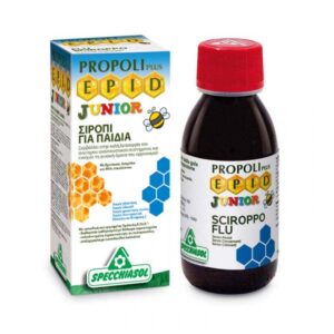 Το Specchiasol EPID flu junior 100 ml διαθέτει πολύχρωμο σχεδιασμό φιλικό προς τα παιδιά, προσφέροντας ήπια ανακούφιση από τη γρίπη για τα παιδιά.