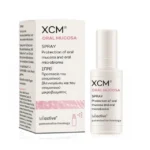 XCM Oral Mucosa Spray 15 ml, με συσκευασία, σχεδιασμένο για την προστασία του στοματικού βλεννογόνου και του μικροβιώματος.